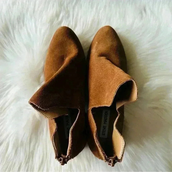 New Steve Madden Raisie Ankle Booties Suede Leather 8.5 - Picture 5 of 11